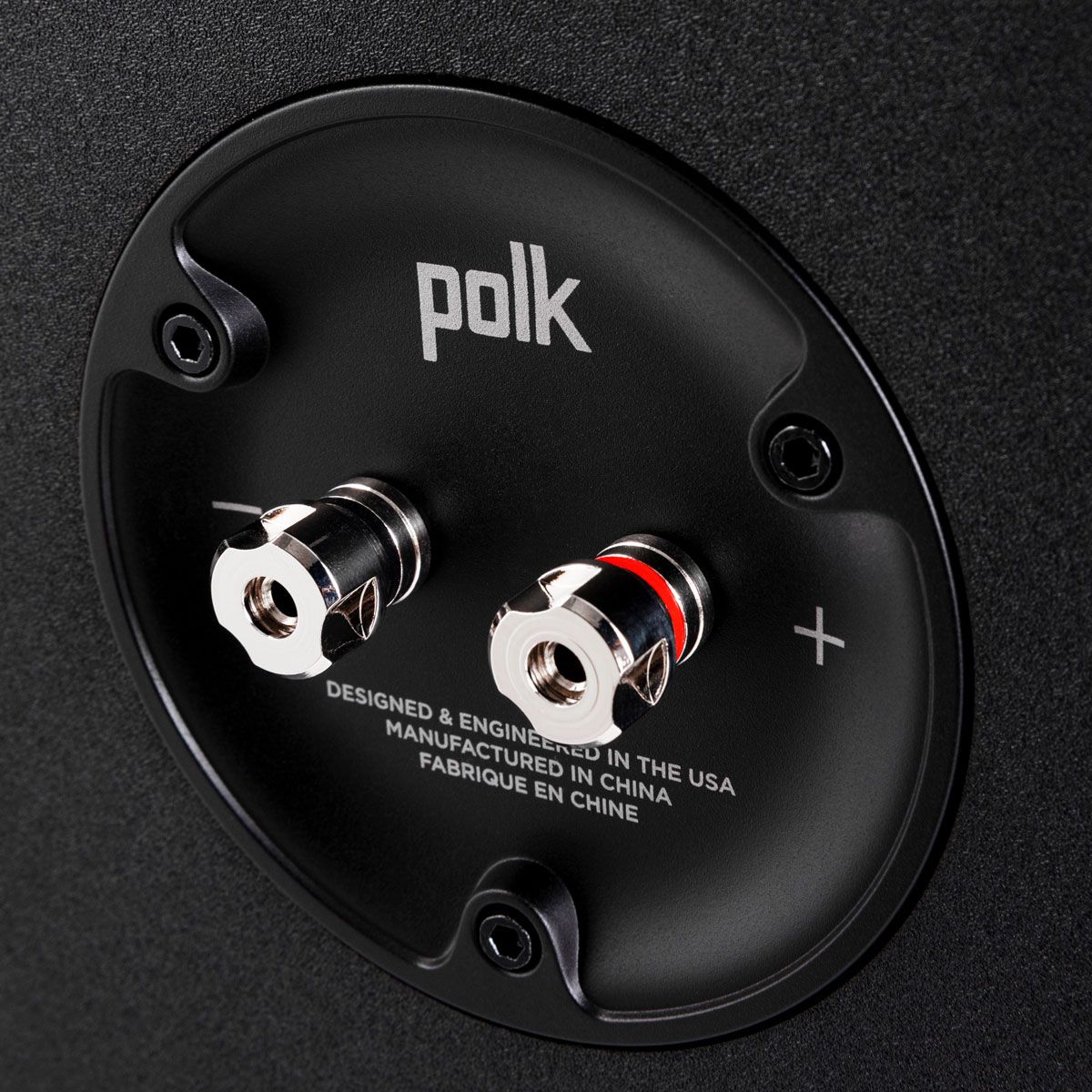 Polk Audio Reference R500 Floorstanding Speaker, Black, speaker binding ports