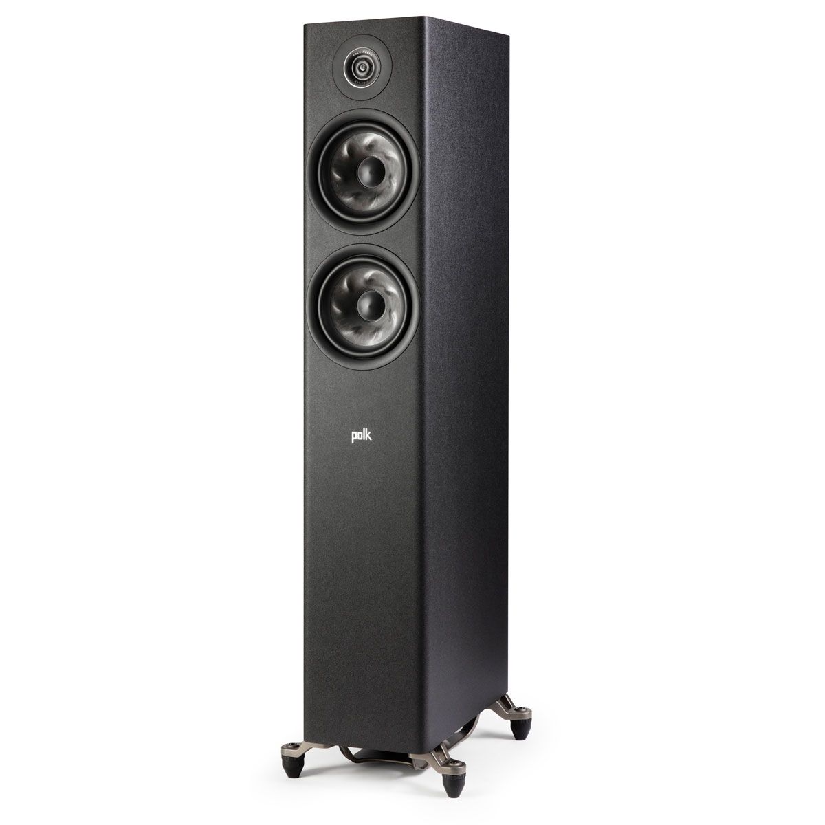 Polk Audio Reserve R600 Floorstanding Speaker, Black, front left angle