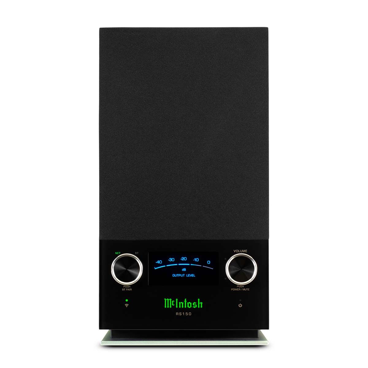 McIntosh RS150 Wireless Speaker, front view with grille