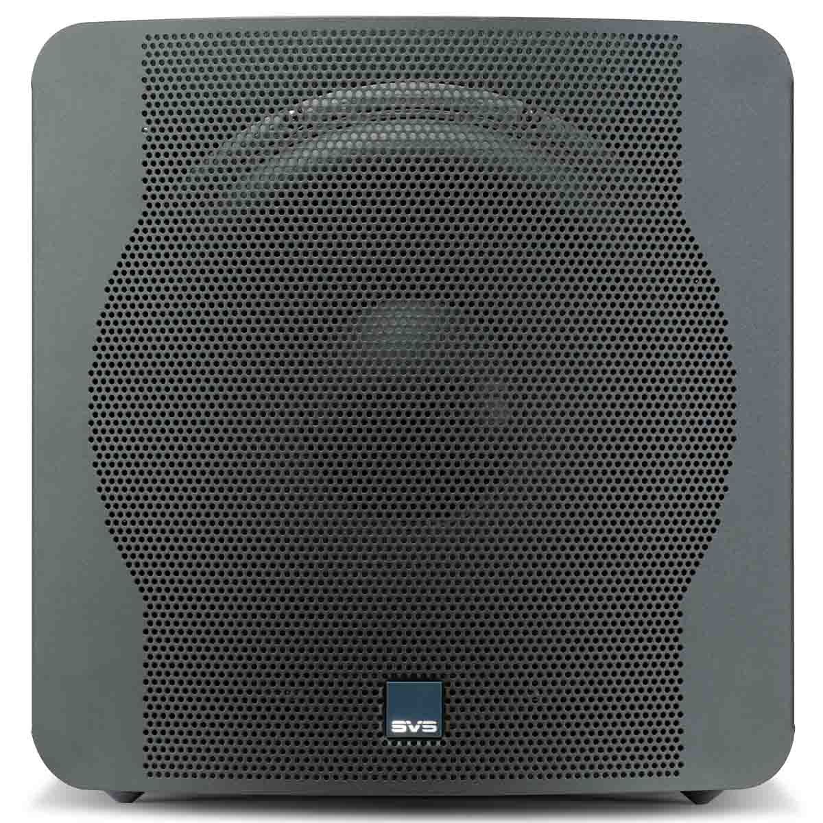 SVS SB-2000 12" Compact Sealed Subwoofer - Premium Black Ash - front view with grille
