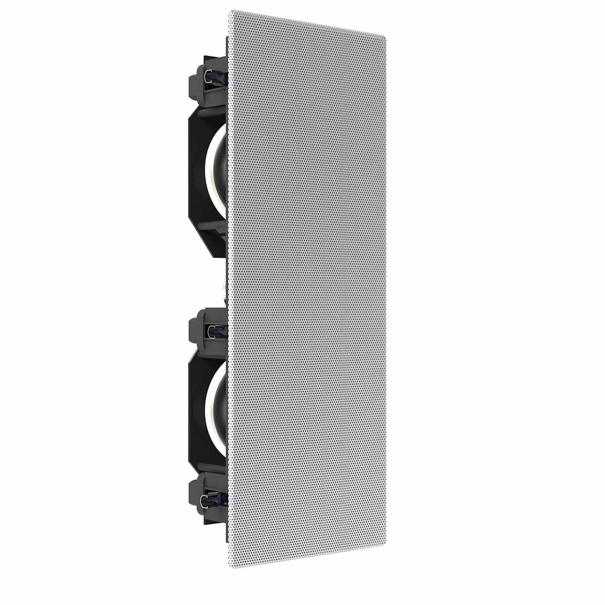 JBL Synthesis SCL-7 2-Way Dual In-Wall Speaker, Black, front left angle with grille