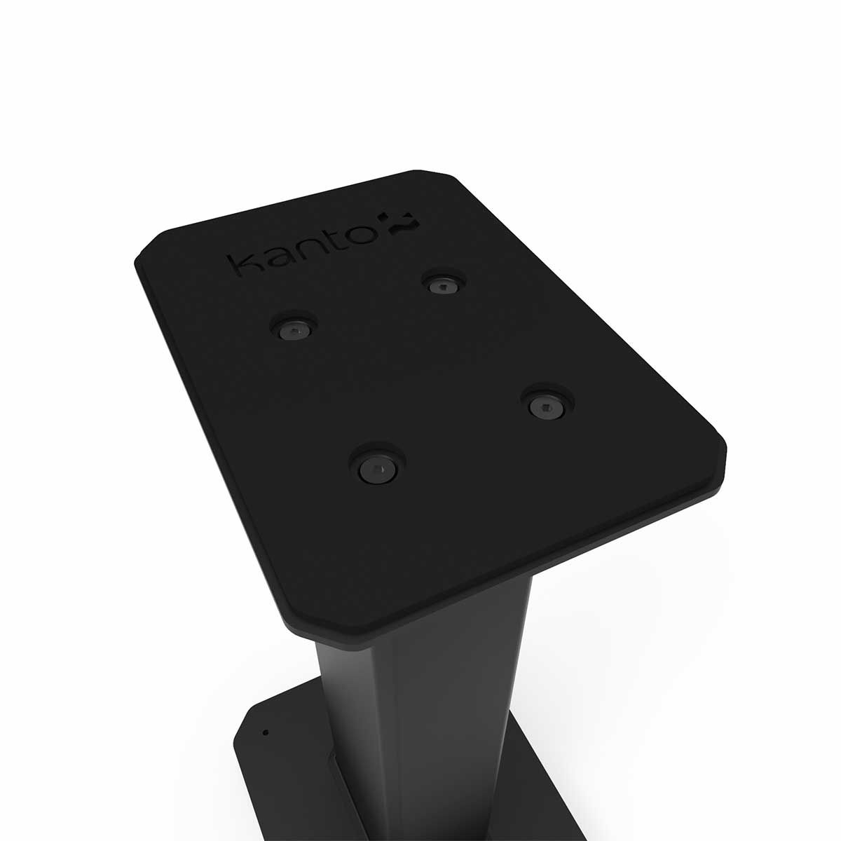Kanto SX Speaker Stands, Black, top plate angle view