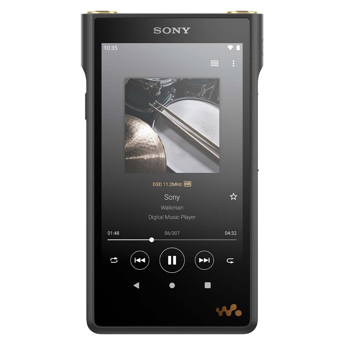Sony WM1AM2 Walkman Digital Music Player - front view with album art