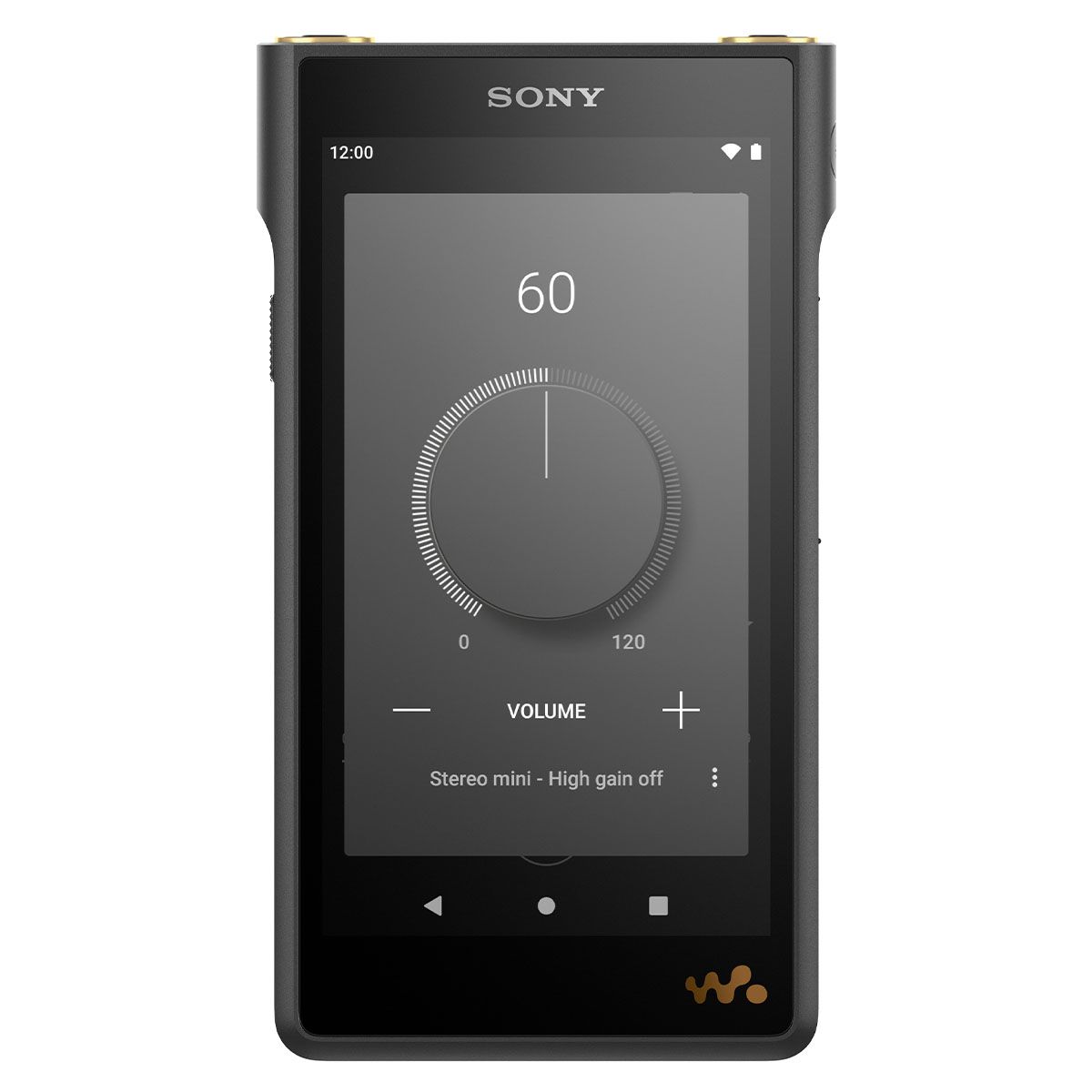 Sony WM1AM2 Walkman Digital Music Player - front view showing volume control