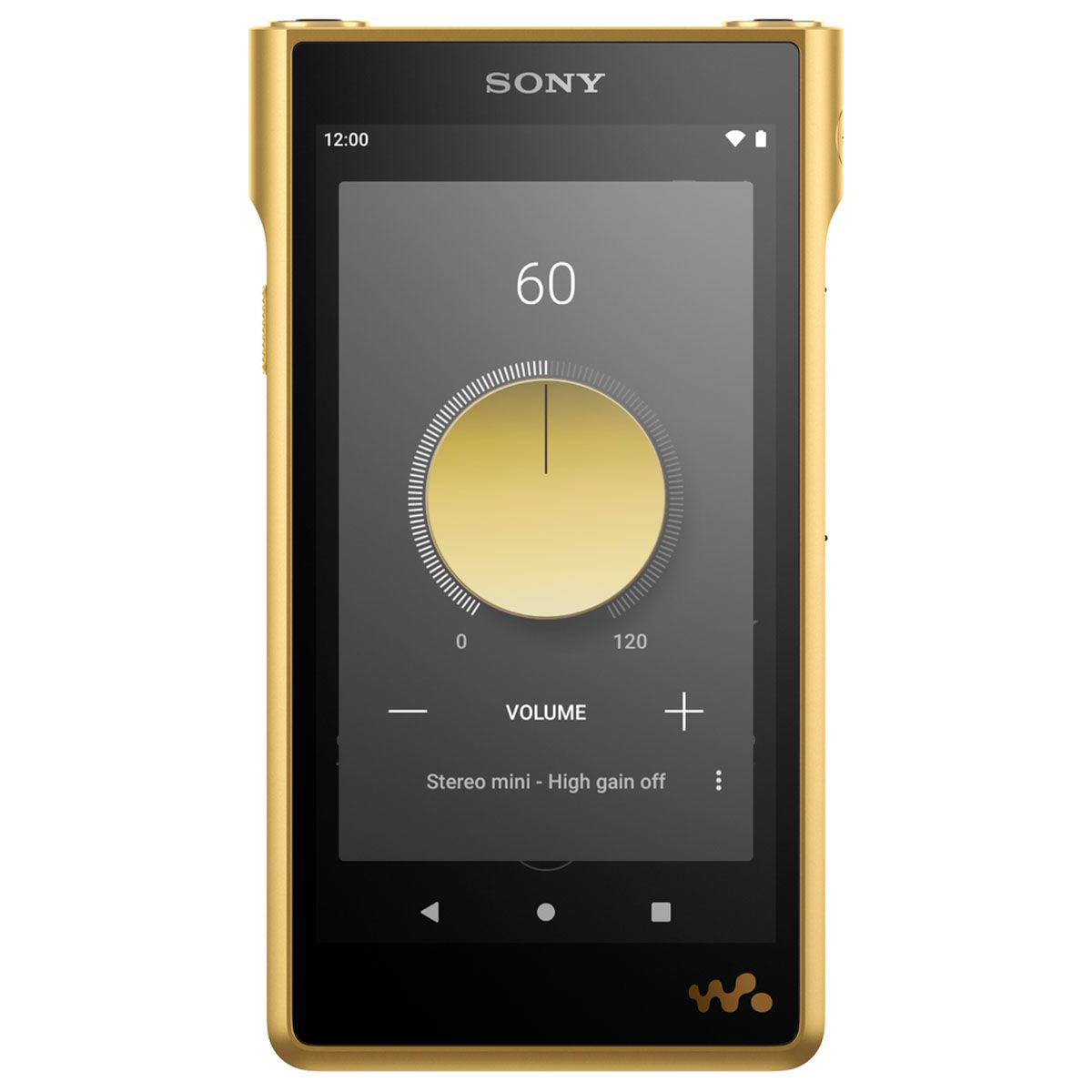 Sony Walkman WM1ZM2 - Signature Series Digital Player - Android 11 - front view showing volume control