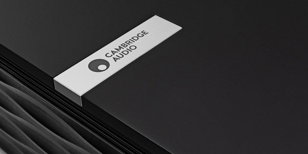 Cambridge Audio Evo Series top plate logo details