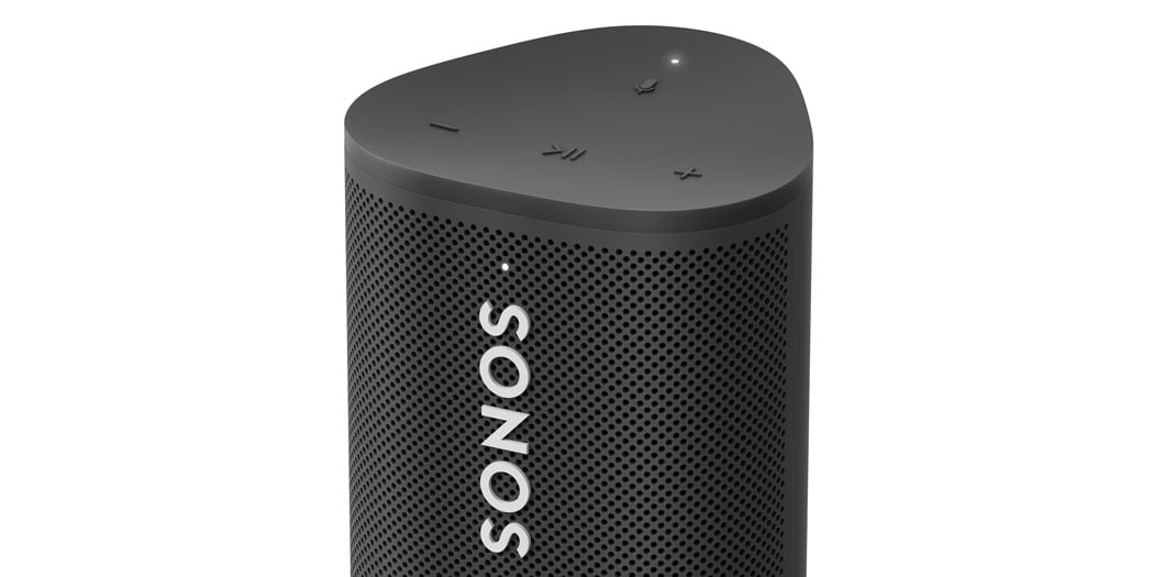 Sonos Roam Portable Speaker, top cap detail