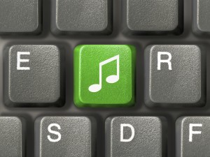 the music key on a keyboard 