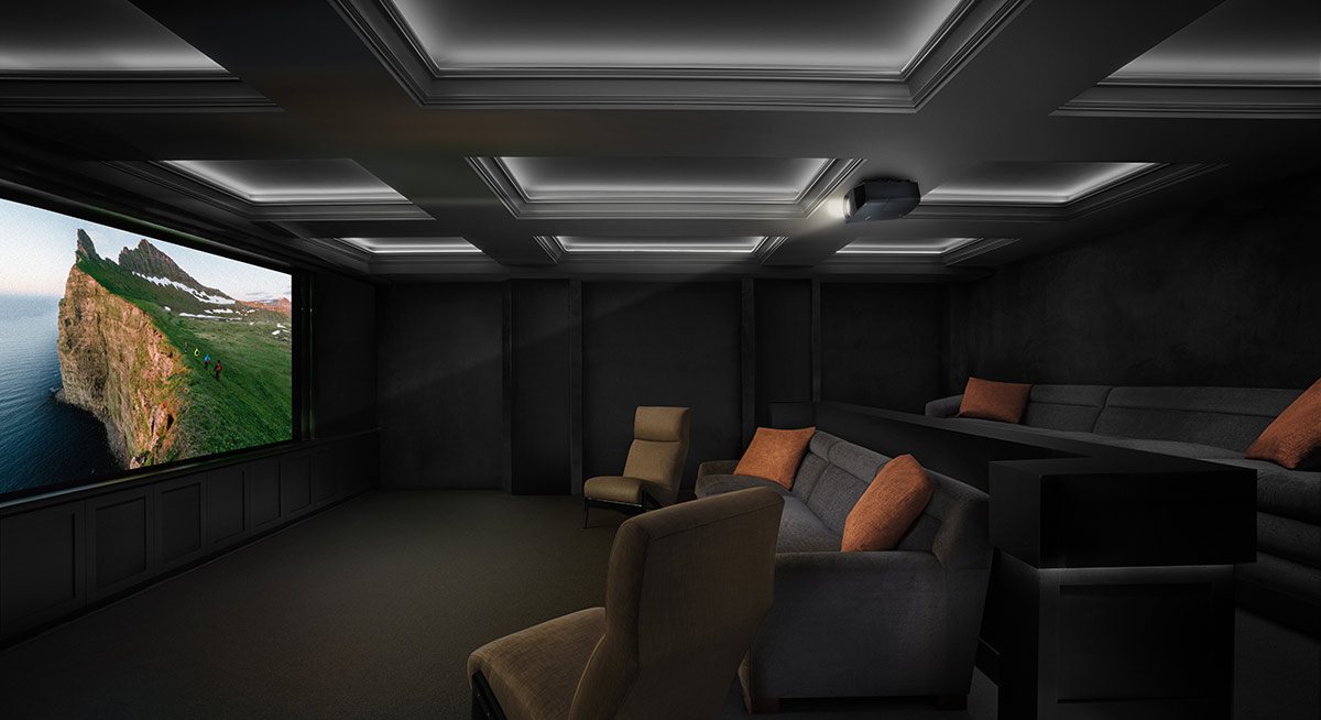 home theater with projector