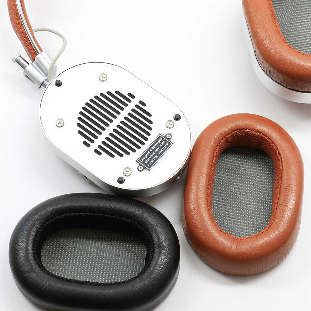 close up shot of replaceable ear pads for headphones and headsets.