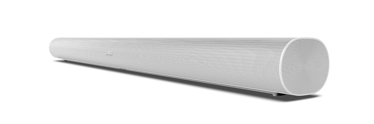 angled view of sonos arc with dolby atmos