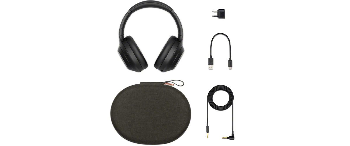Sony WH-1000XM4 packaging and accessories