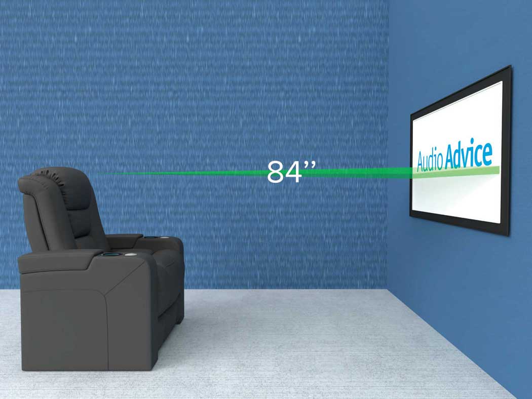 Home theater viewing angle graphic