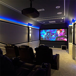 Attic Space converted to home theater