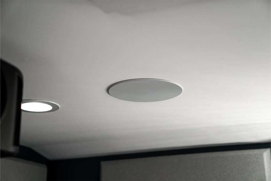 Revel C783 In-Ceiling Atmos speakers installed in home theater