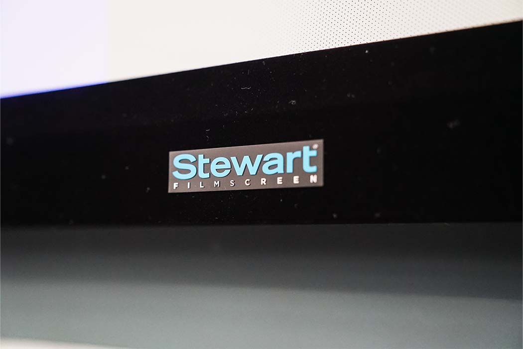 Stewart Filmscreen Home Theater Projector Screen showing microperferations