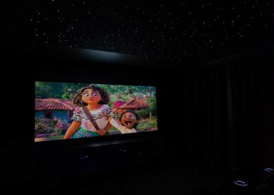 5.2.2 Home Theater in the dark with star ceiling & Encanto movie playing