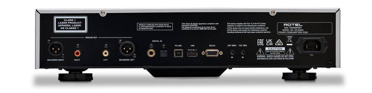 Rotel DT-6000 Rear Inputs