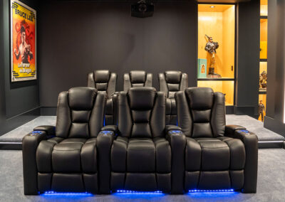 Two rows of seating in home theater