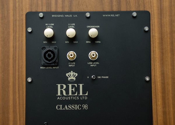 Back view of REL Classic 98 speaker